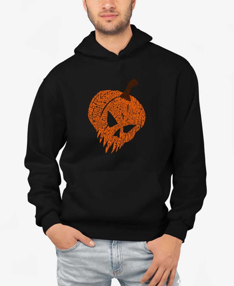 Men's Evil Pumpkin Word Art Hooded Sweatshirt