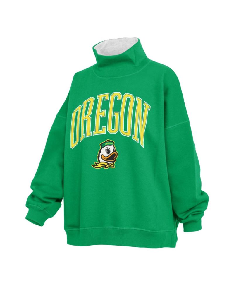 Women's Oregon Ducks Oversized Mock Neck Sweatshirt