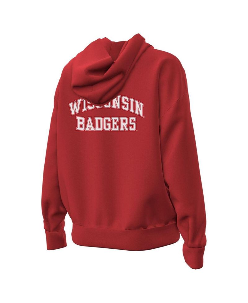 Women's Red Wisconsin Badgers Throwback Hoodie