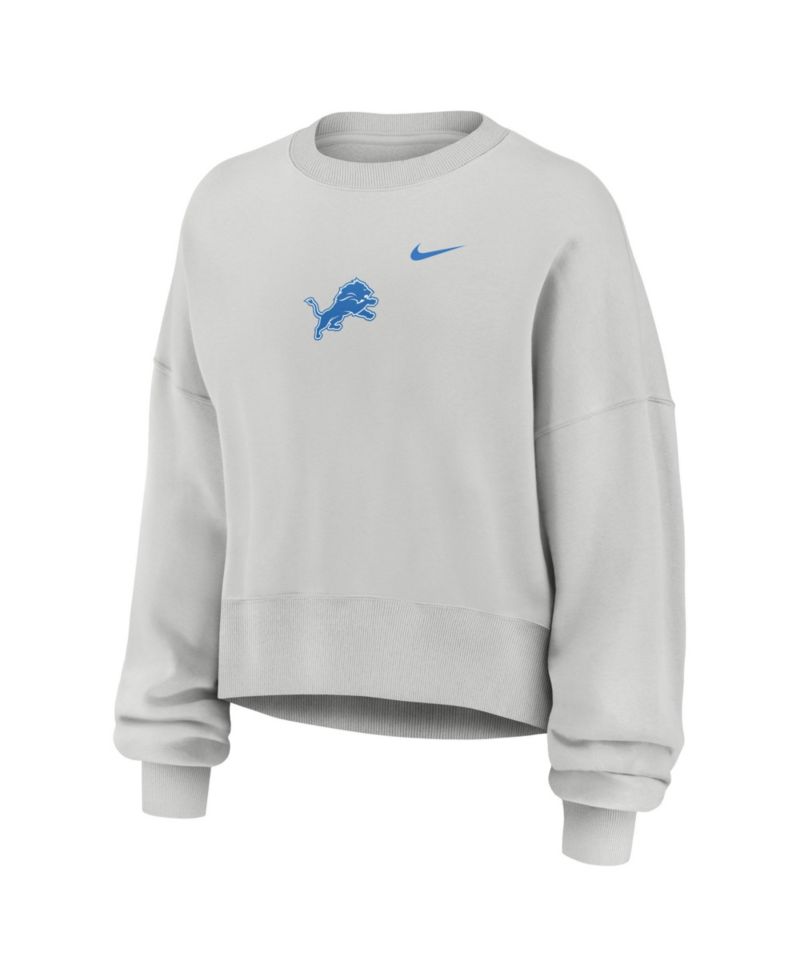 Women's Gray Detroit Lions Oversized Primetime Phoenix Fleece Sweatshirt