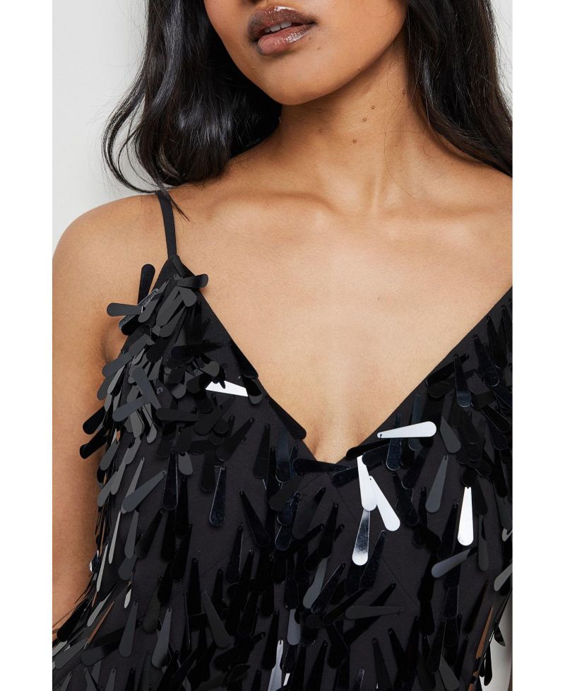 Women's Premium Teardrop Embellished Midi Dress