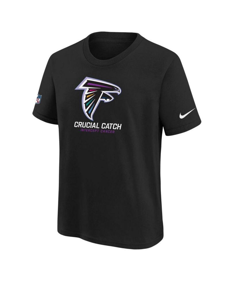 Big Boys and Girls Black Atlanta Falcons 2024 NFL Crucial Catch T-Shirt