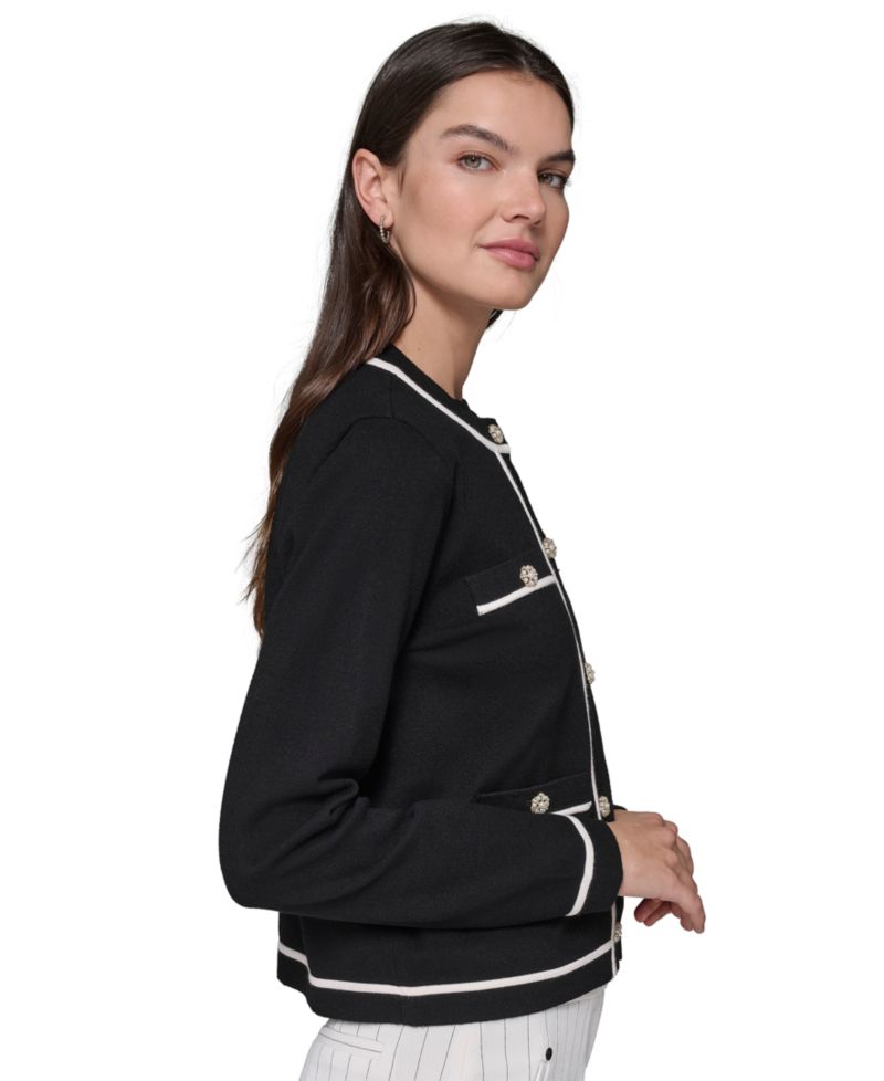 Women's Four-Pocket Crewneck Cardigan