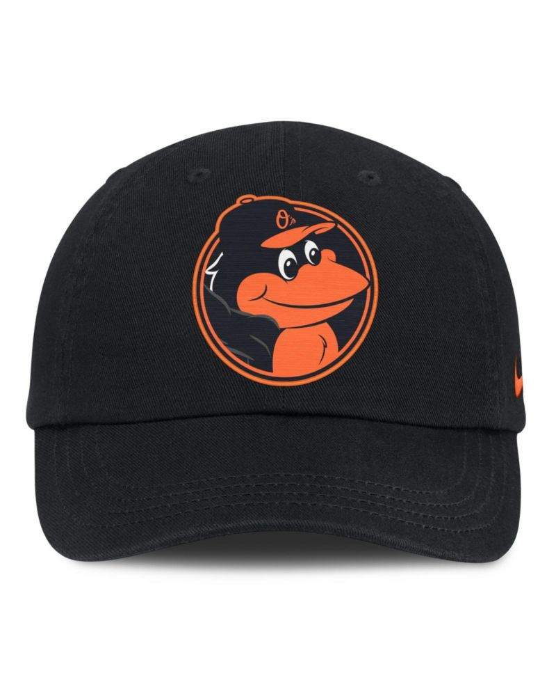 Baby Boys and Girls Black Baltimore Orioles Mascot Club Flex Hat