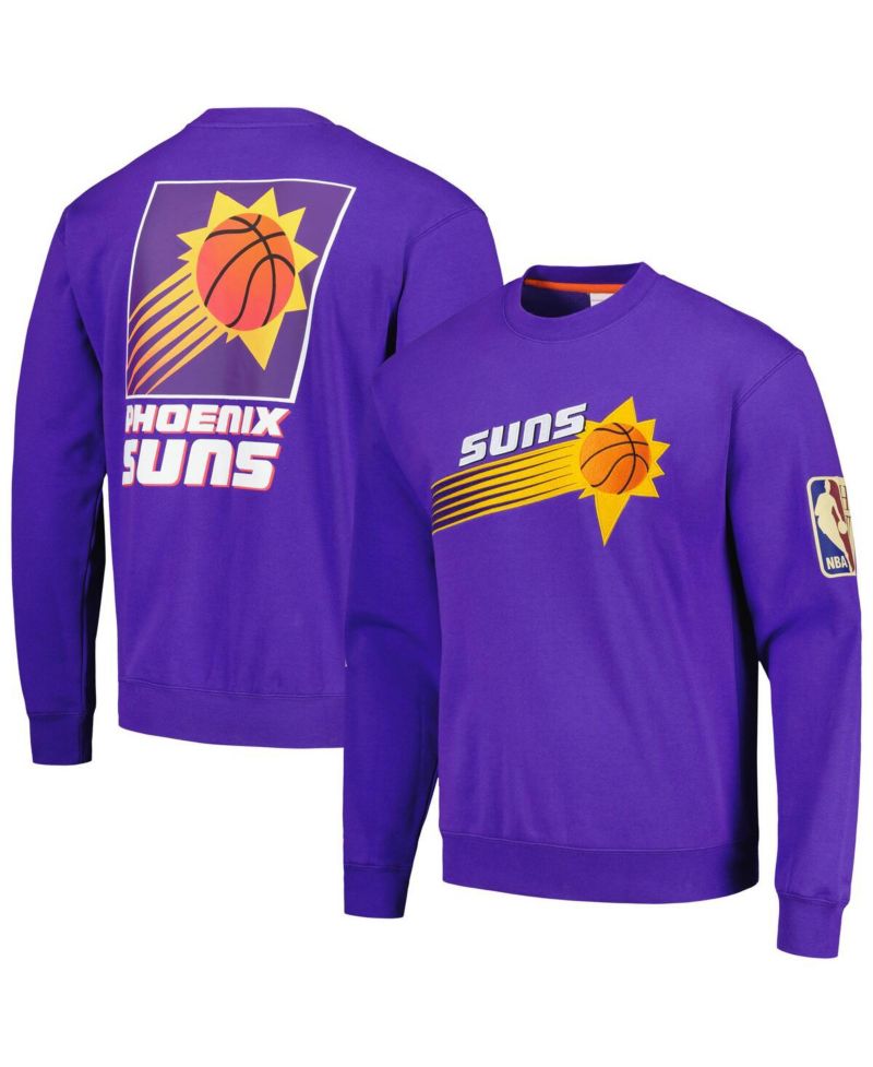 Men's Purple Phoenix Suns Hardwood Classics There and Back Pullover Sweatshirt