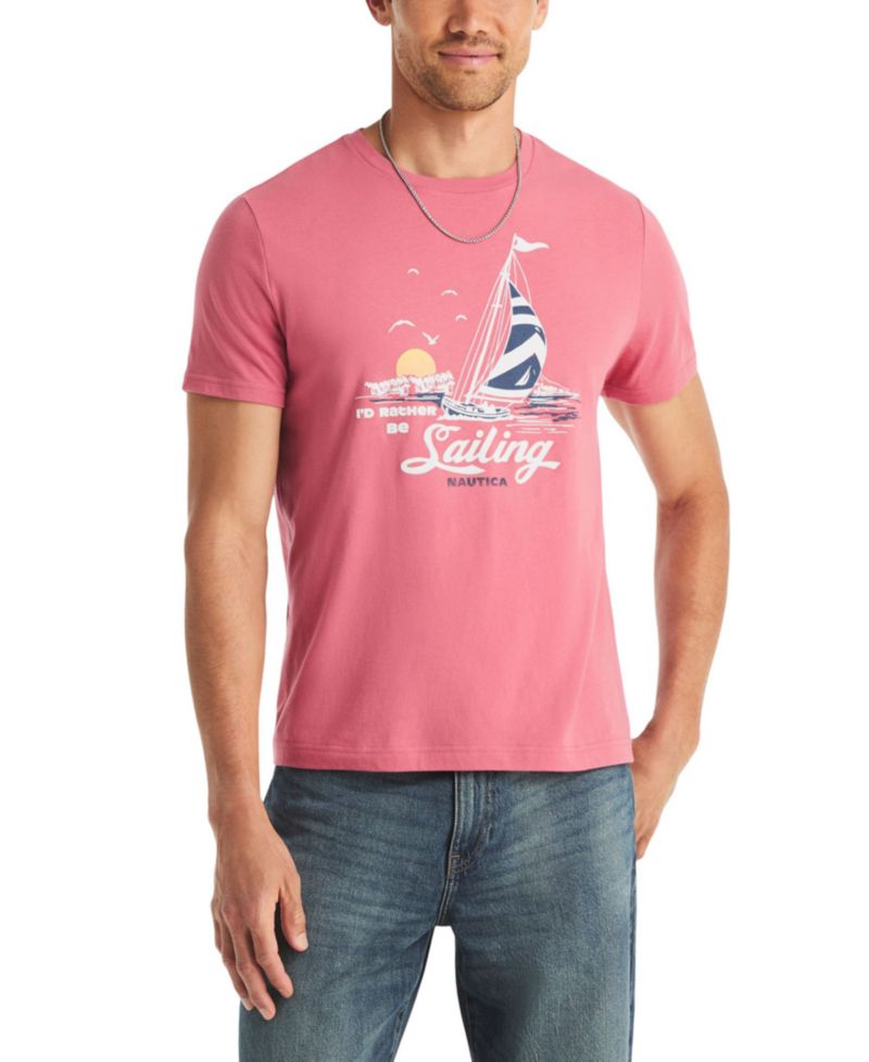 Men's Sailing Graphic Crewneck T-Shirt
