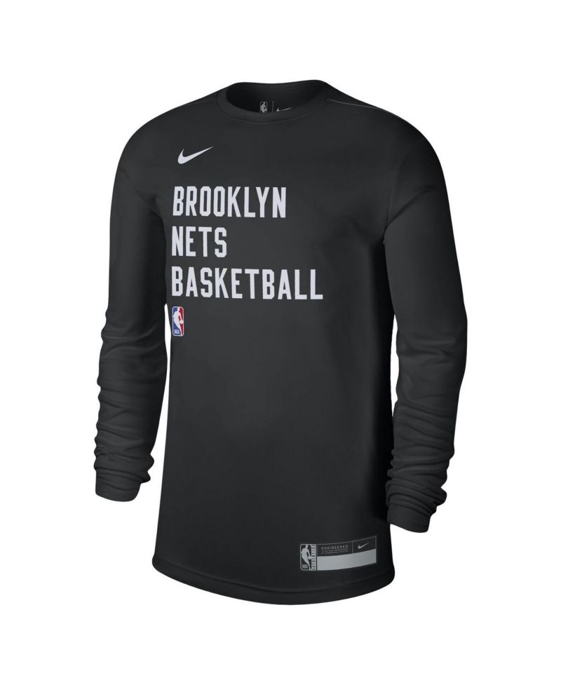 Men's and Women's Black Brooklyn Nets 2023/24 Legend On-Court Practice Long Sleeve T-shirt
