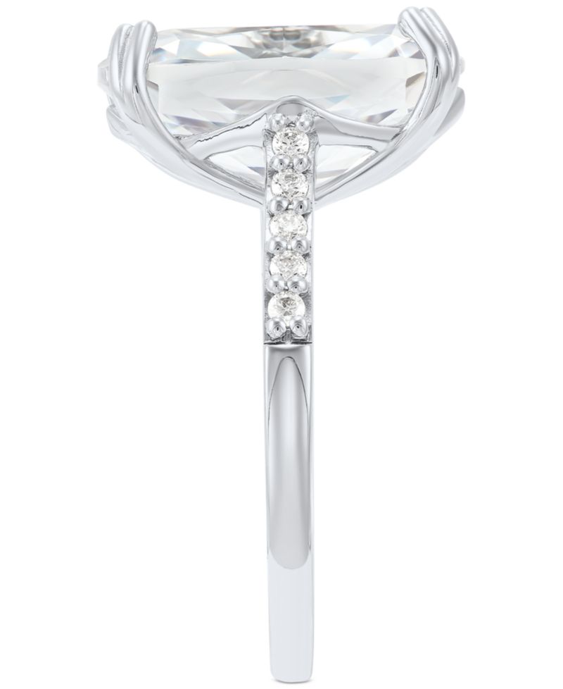 Cubic Zirconia Oval Ring in Sterling Silver (15-5/8 ct. t.w.)