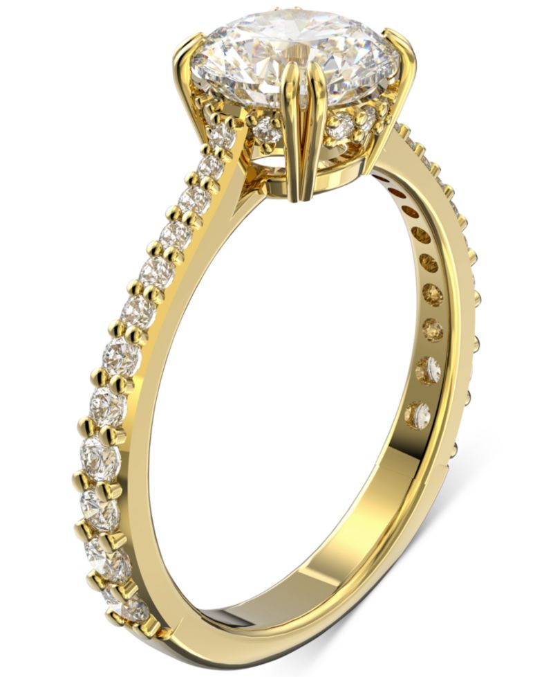 Gold-Tone Constella Crystal Cocktail Ring