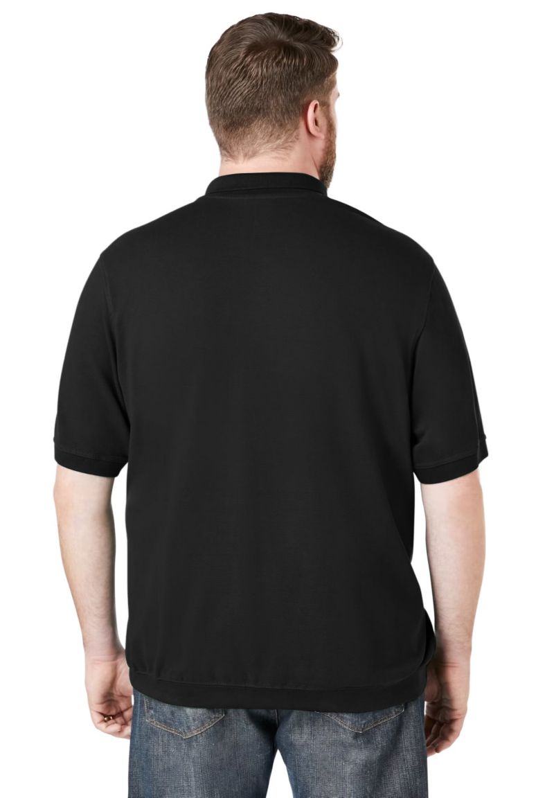 Men's No Tuck Pocket Shrink-Less Cotton Polo Shirt