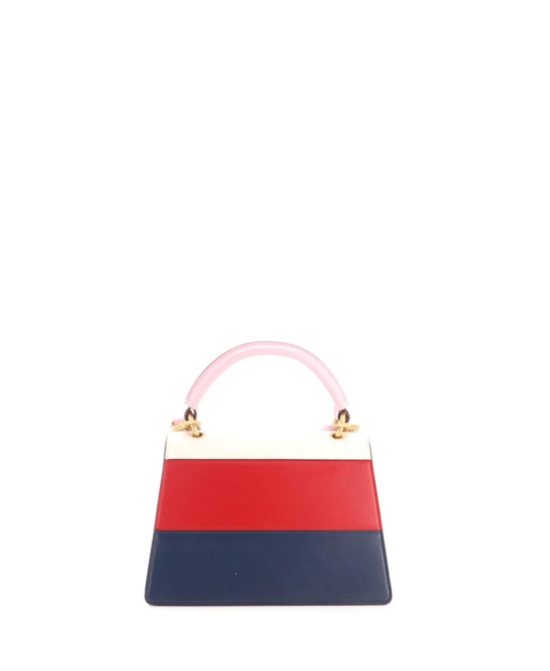 Small Queen Margaret Top Handle Bag Colorblock Leather