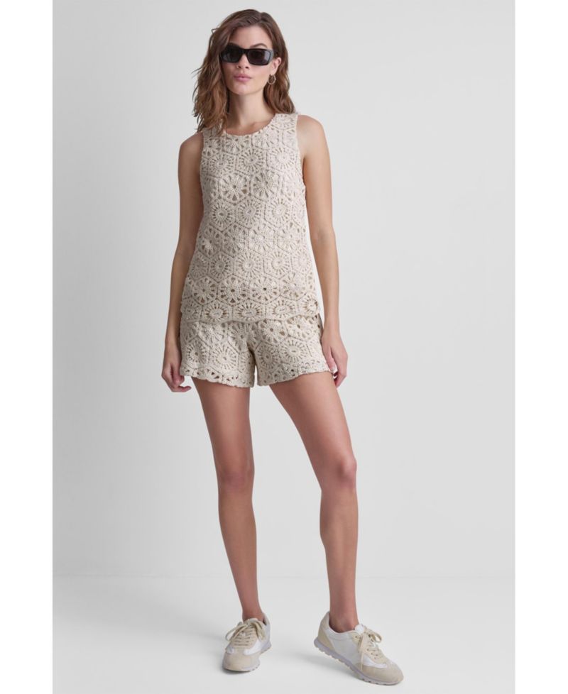 Women's High-Rise Crochet Shorts