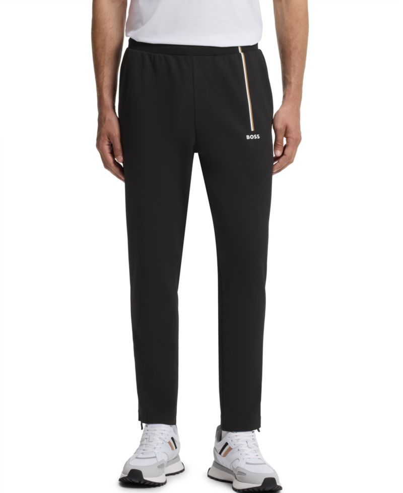 Men's Spin Long Stretch Regular-Fit Gabardine Track Pants