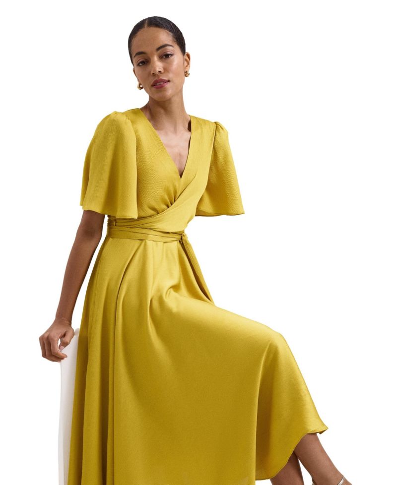 Women's Abbie Short-Sleeve Wrap Midi Dress