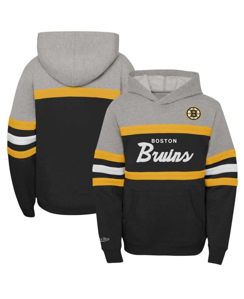 Big Boys and Girls Boston Bruins Head Coach Pullover Hoodie