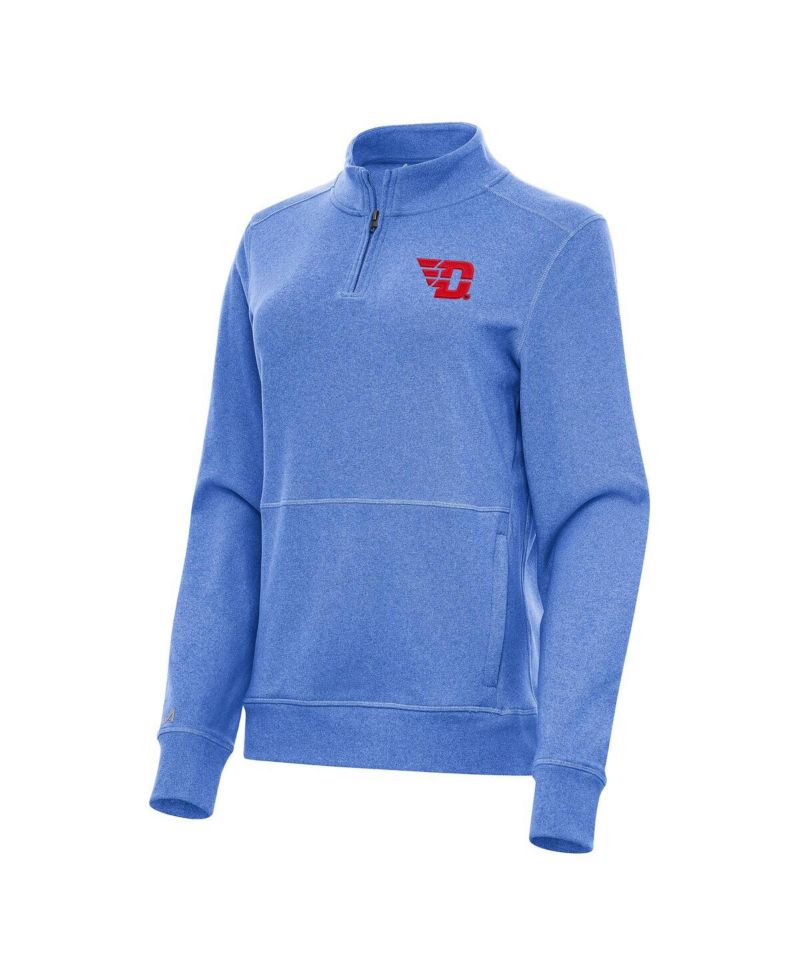 Women's Heather Royal Dayton Flyers Crush Quarter-Zip Fleece Sweatshirt