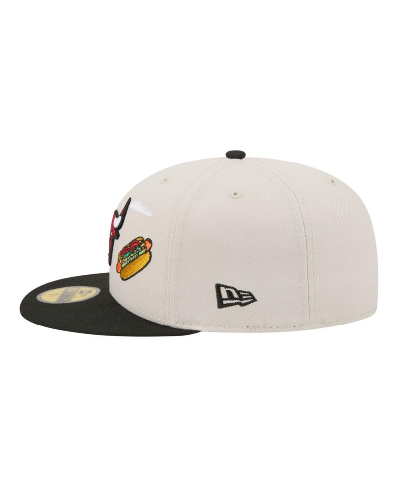 Men's Tan/Black Chicago Bulls Localized City Icon 59FIFTY Fitted Hat