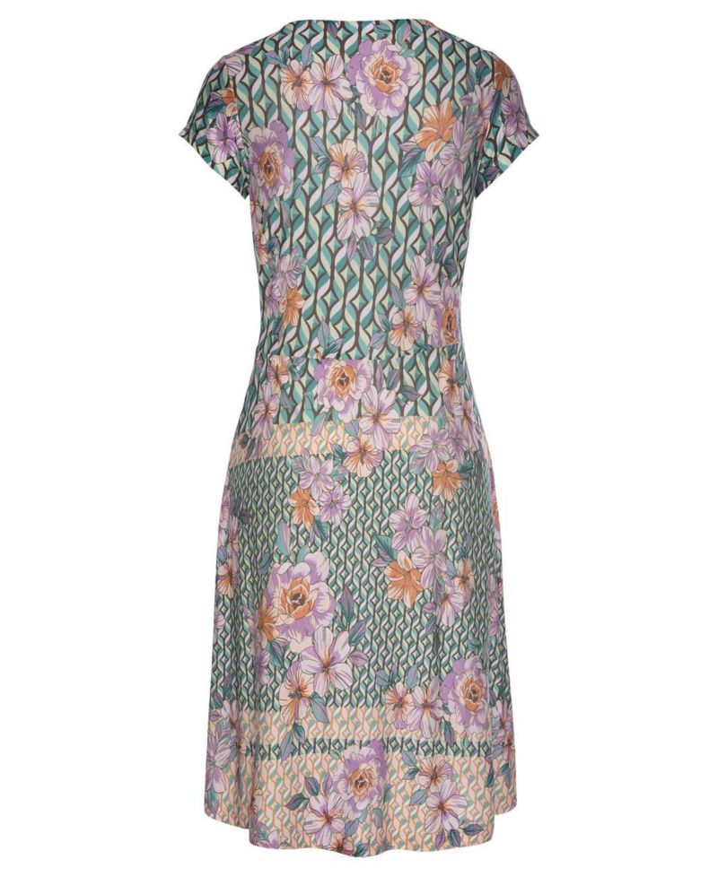 Women's Floral-Print V-Neck A-Line Dress