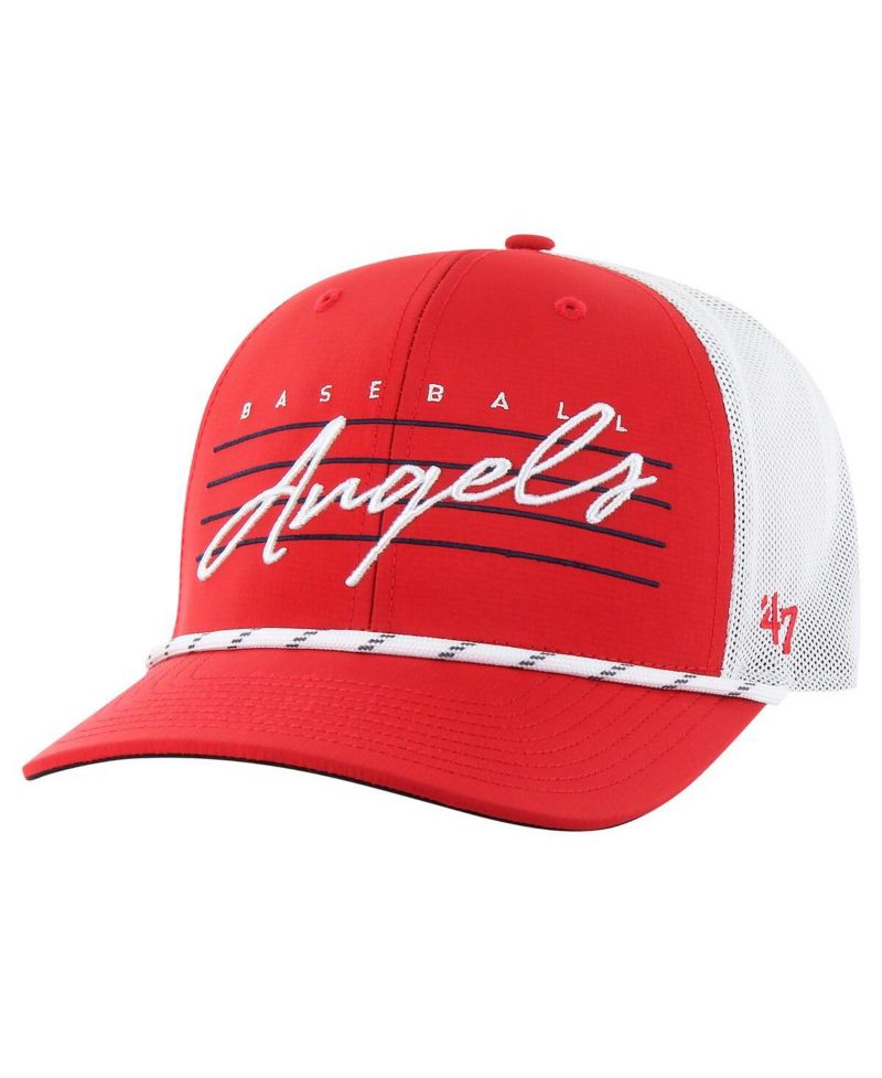 Men's Red Los Angeles Angels Downburst Trucker Adjustable Hat