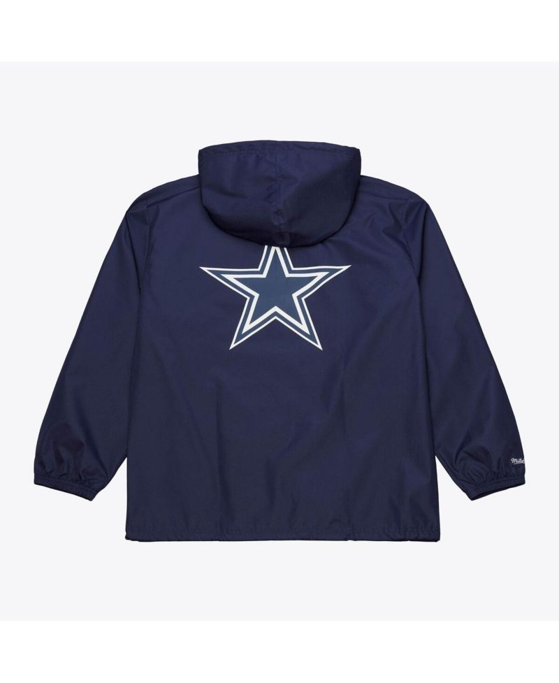 Men's Navy Dallas Cowboys Full-Snap Hooded Coaches Jacket