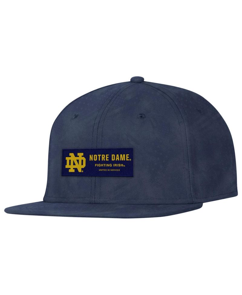 Men's Navy Notre Dame Fighting Irish Freedom Collection ArmourFuse Snapback Hat