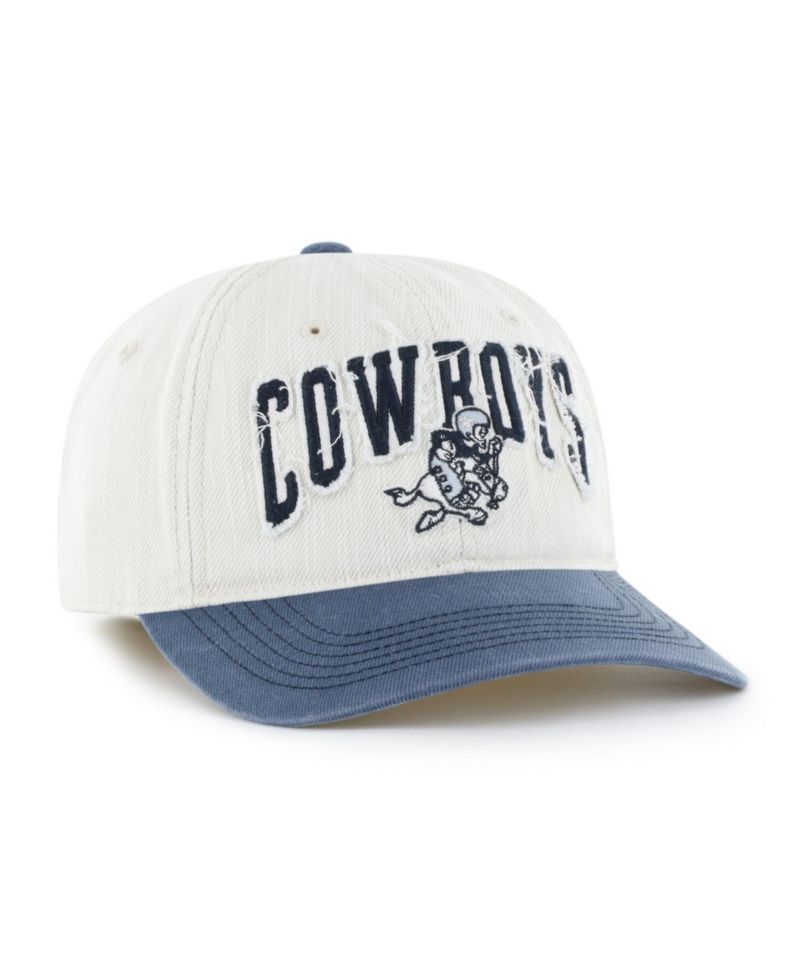 Men's '47 Natural/Navy Dallas Cowboys Franchise Fitted Hat