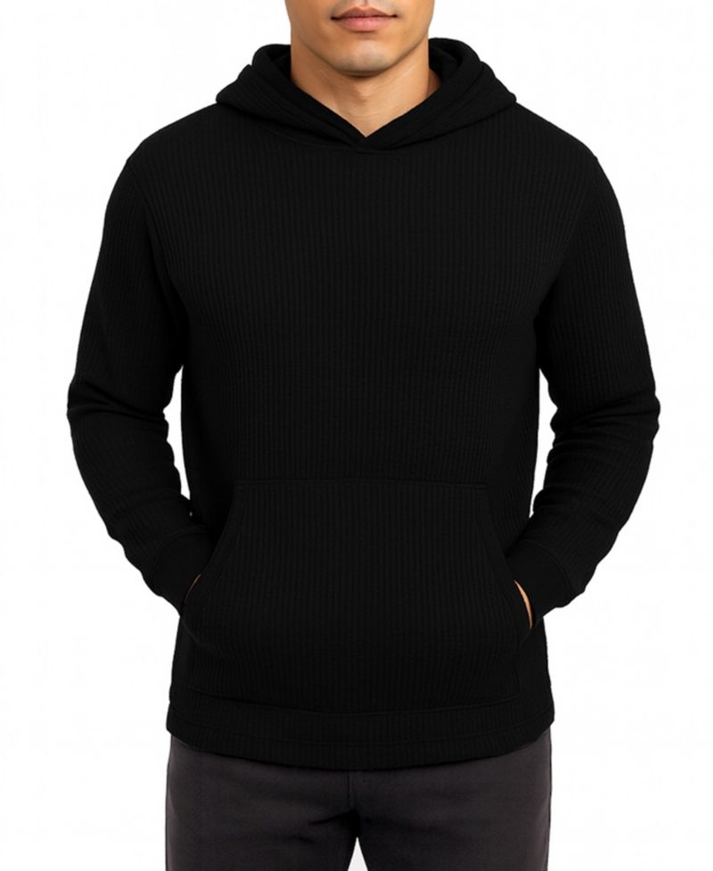 Men's Waffle Knit Thermal Pull-On Hoodie