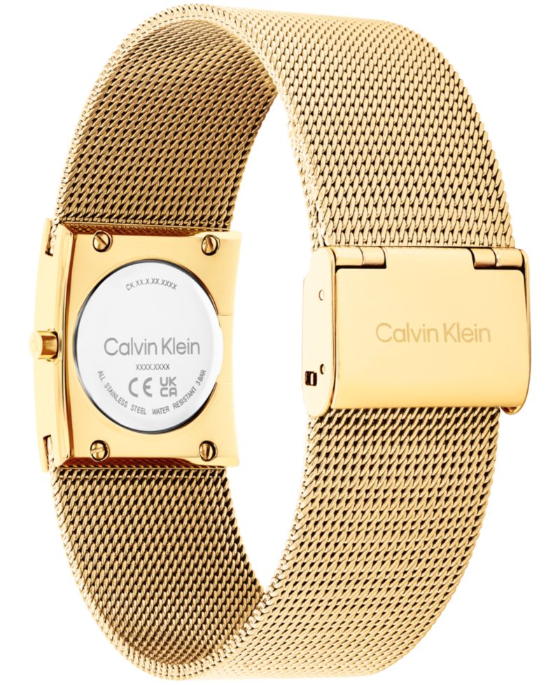 Women's CK Pulse Gold Tone Stainless Steel Mesh Bracelet Watch 21.5mm