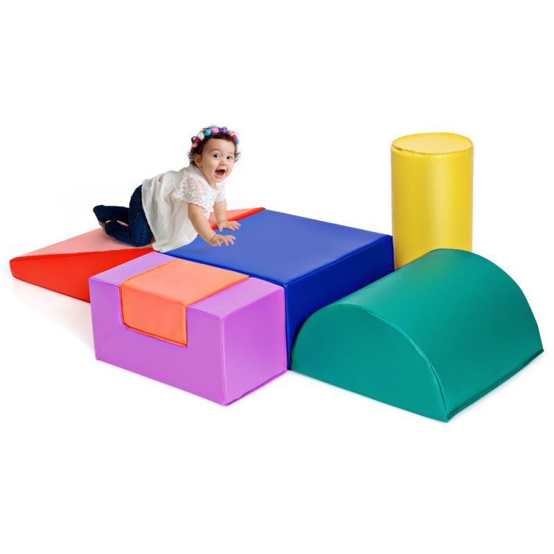 6-Piece Soft Foam Building Blocks Climb Crawl Set for Toddlers Indoor