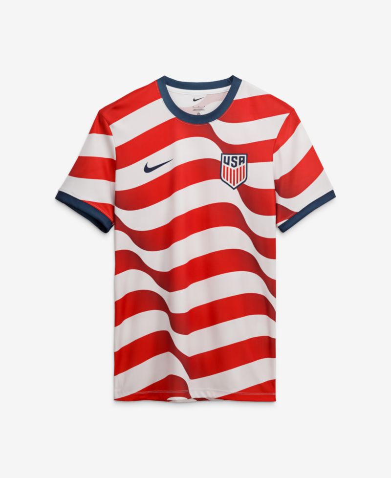 Men's White USMNT Home Sublimated Dri-FIT Soccer T-Shirt