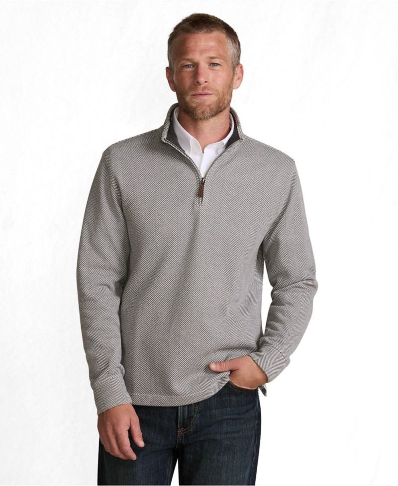 Men's Bedford Rib Casual Quarter Zip Pullover Sweater