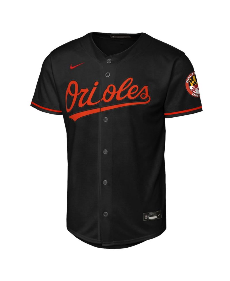 Big Boys and Girls Black Baltimore Orioles Alternate Stadium Jersey