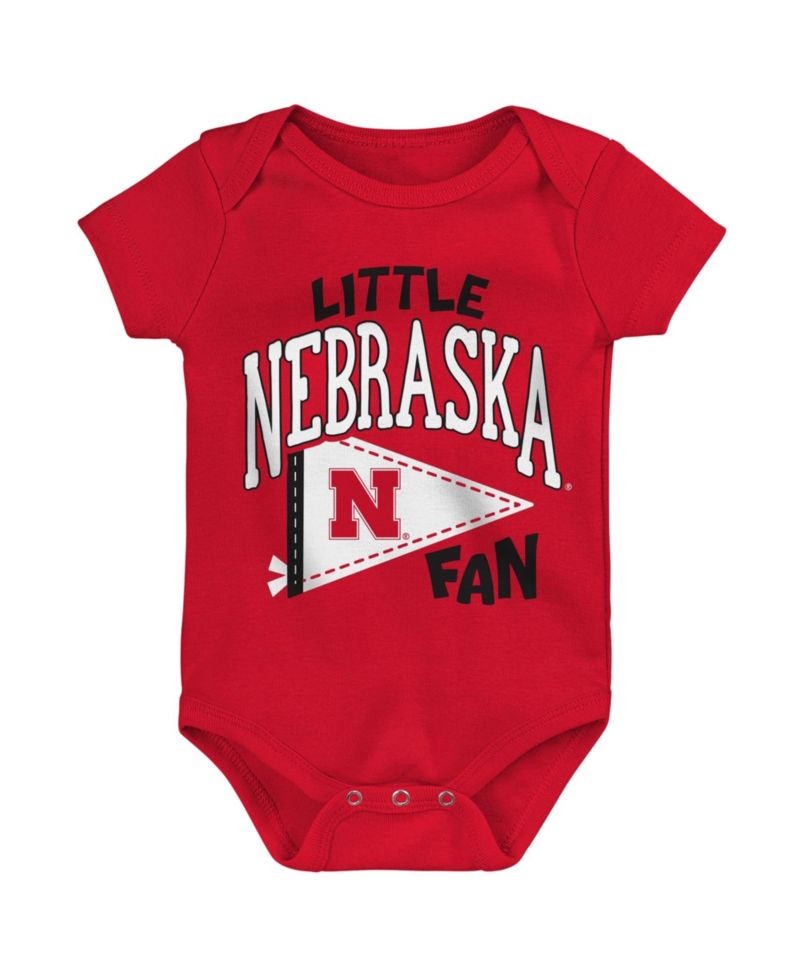 Baby Boys and Girls Red Nebraska Huskers Little Banner Bodysuit
