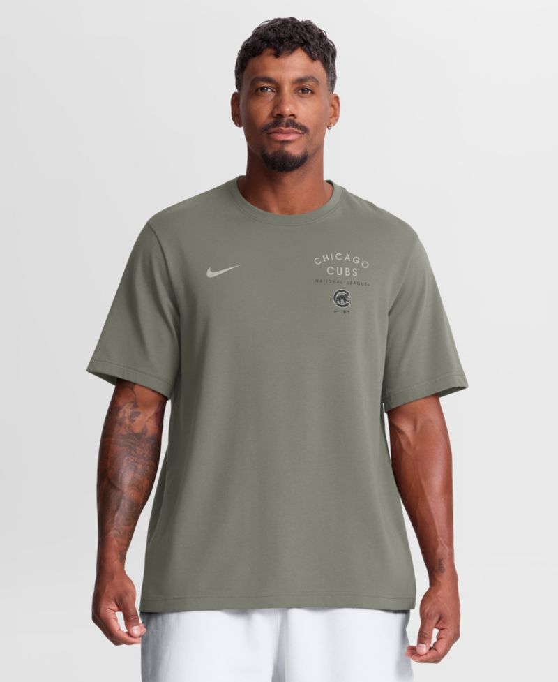 Men's Olive Chicago Cubs Statement Dri-FIT Primary T-Shirt