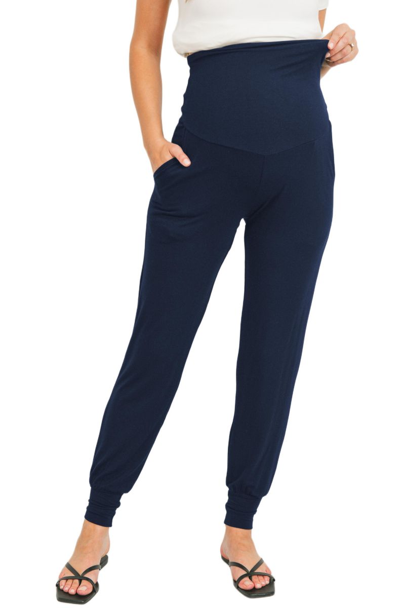 Maternity Over-the-Belly Pull-On Joggers With Side Pockets