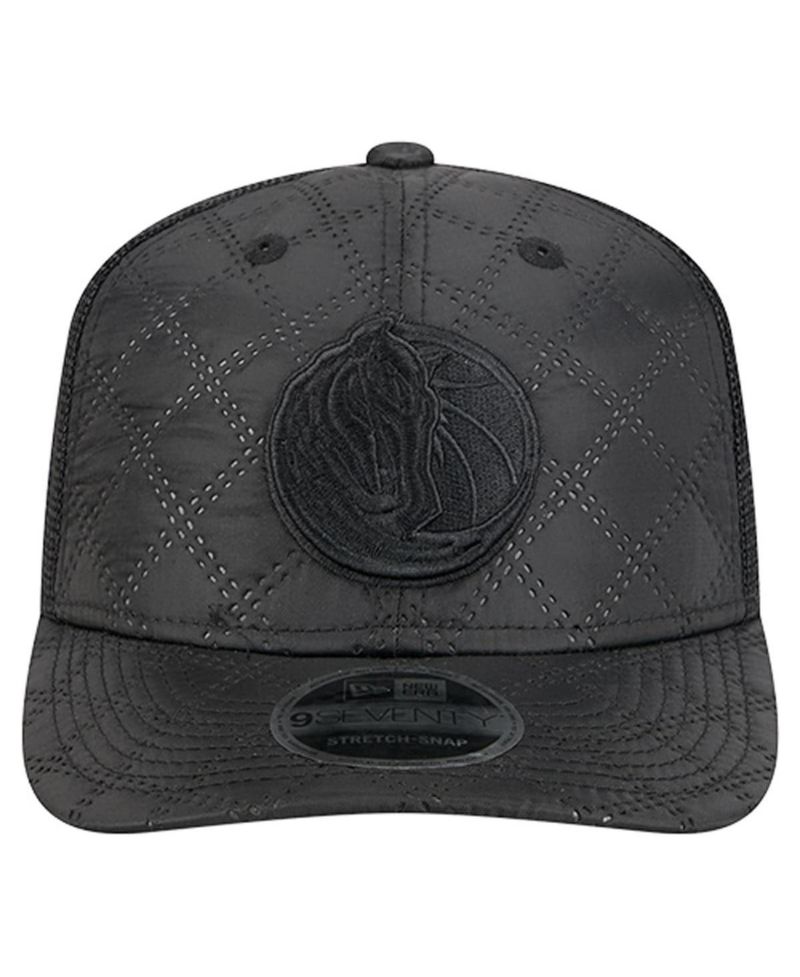 Men's Black Dallas Mavericks Quilted 9SEVENTY Trucker Adjustable Hat
