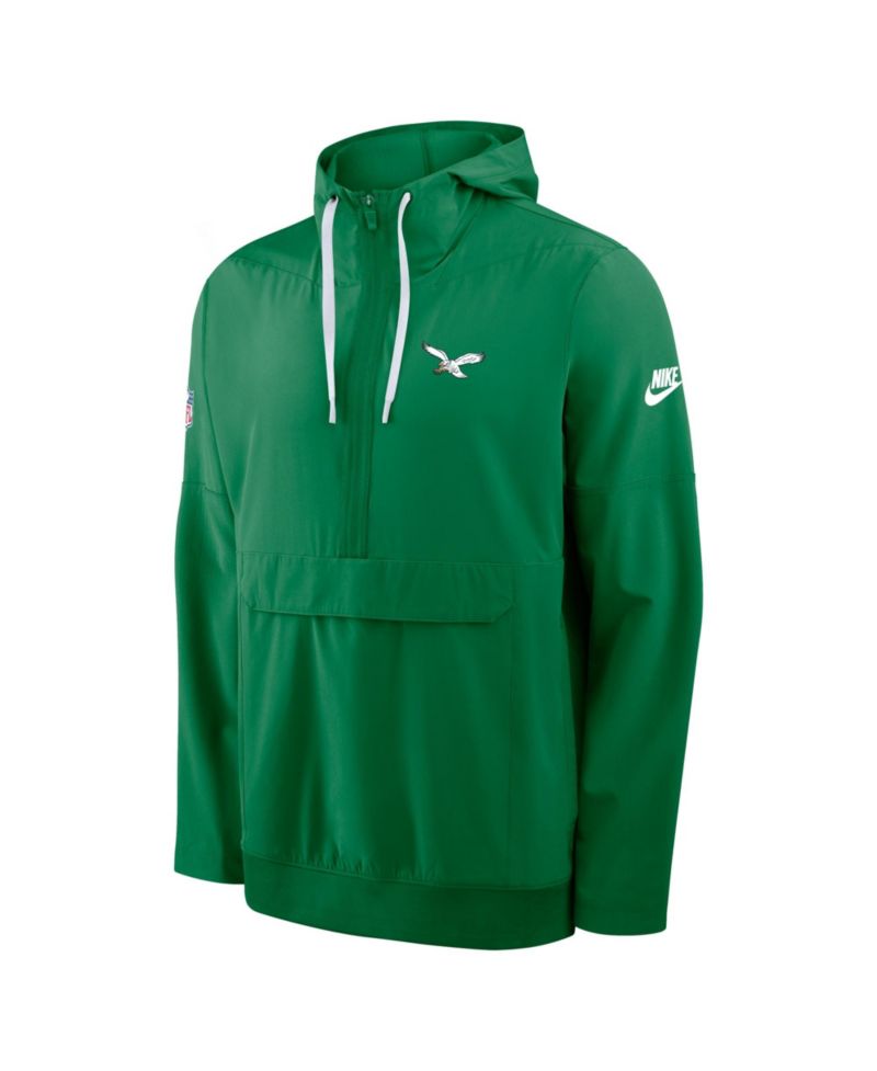 Men's Kelly Green Philadelphia Eagles Alt Anorak Half-Zip Hooded Jacket
