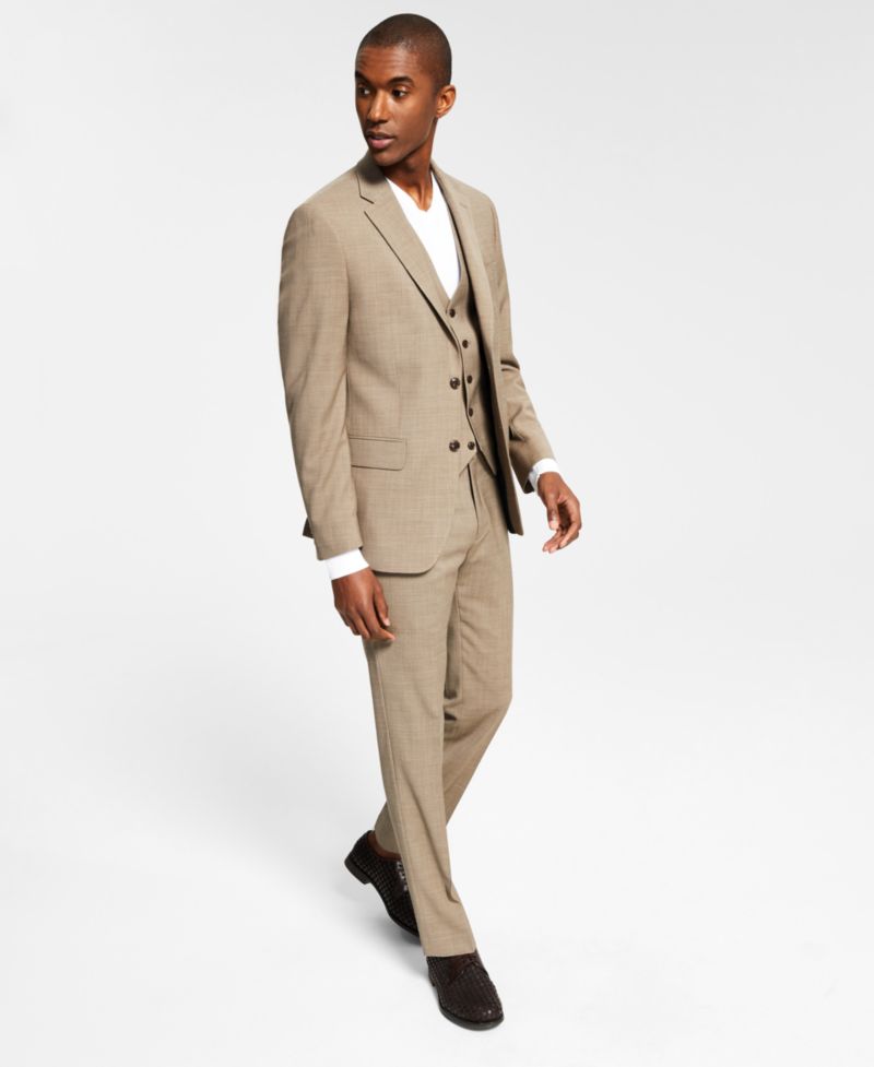 Men's Modern-Fit Wool TH-Flex Stretch Suit Separates Pant