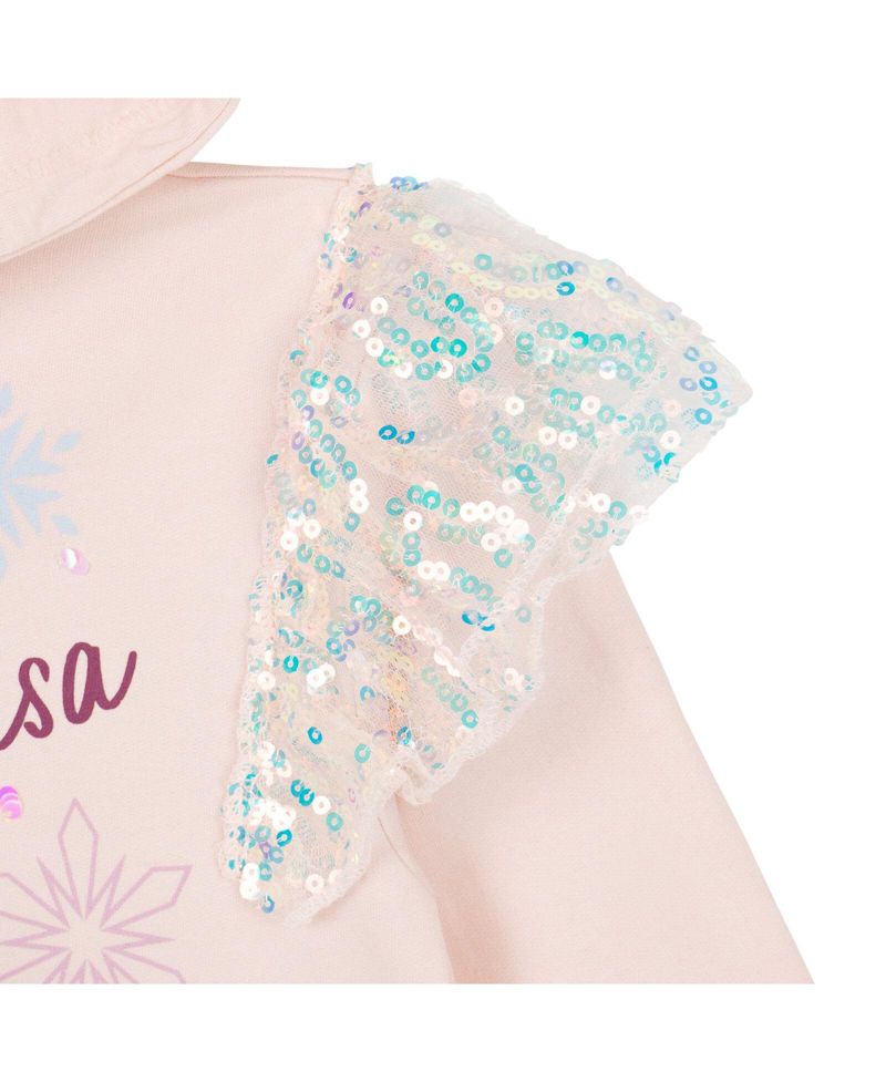 Bambi Queen Elsa Girls' Zip-Up Hooded Sweatshirt