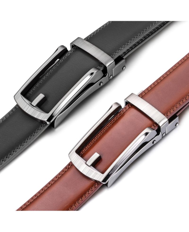 Men's Swank Hasp Leather 2 Pack Linxx Ratchet Belt