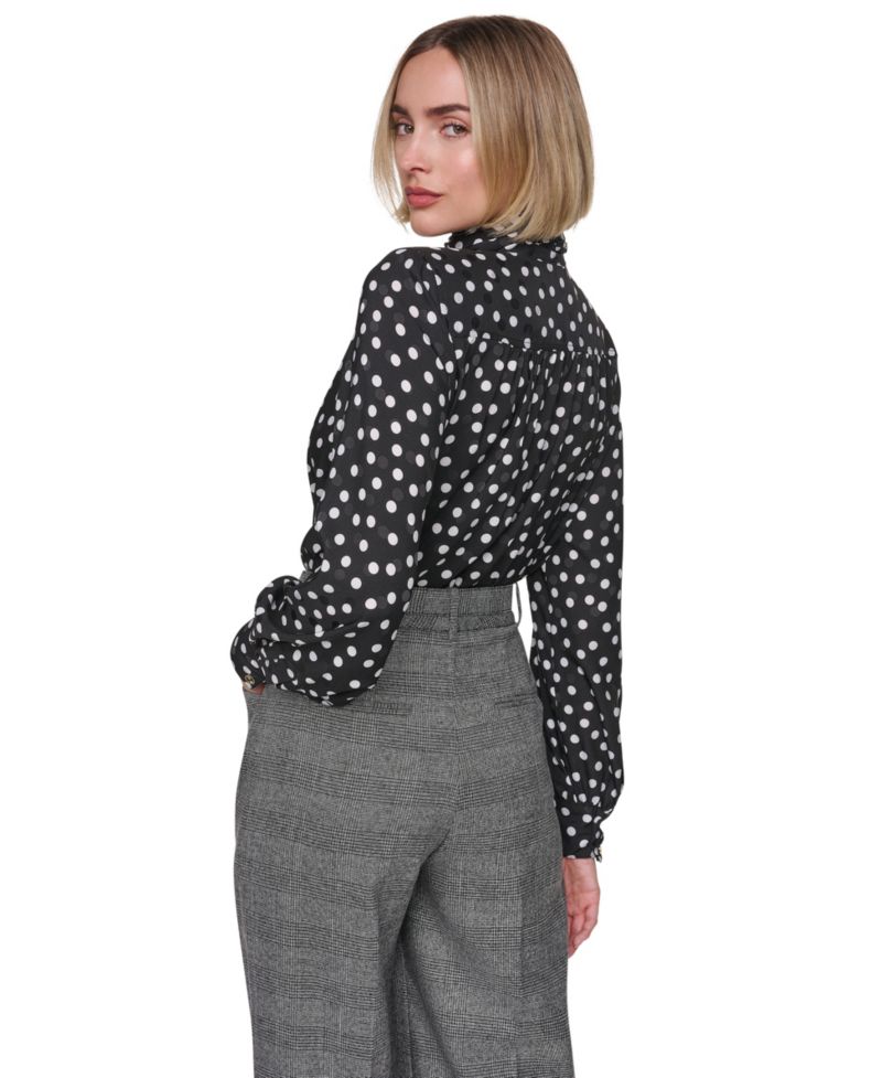 Women's Bow Blouse Long-Sleeve Top