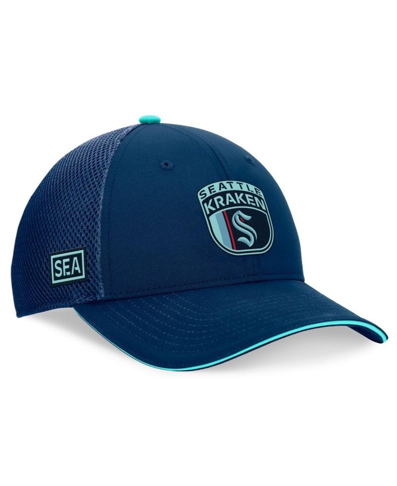 Men's Deep Sea Blue Seattle Kraken 2024 NHL Draft on Stage Trucker Adjustable Hat