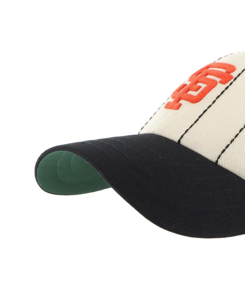 x Rawlings Men's Natural/Black San Francisco Giants Pinstripe Clean Up Adjustable Hat