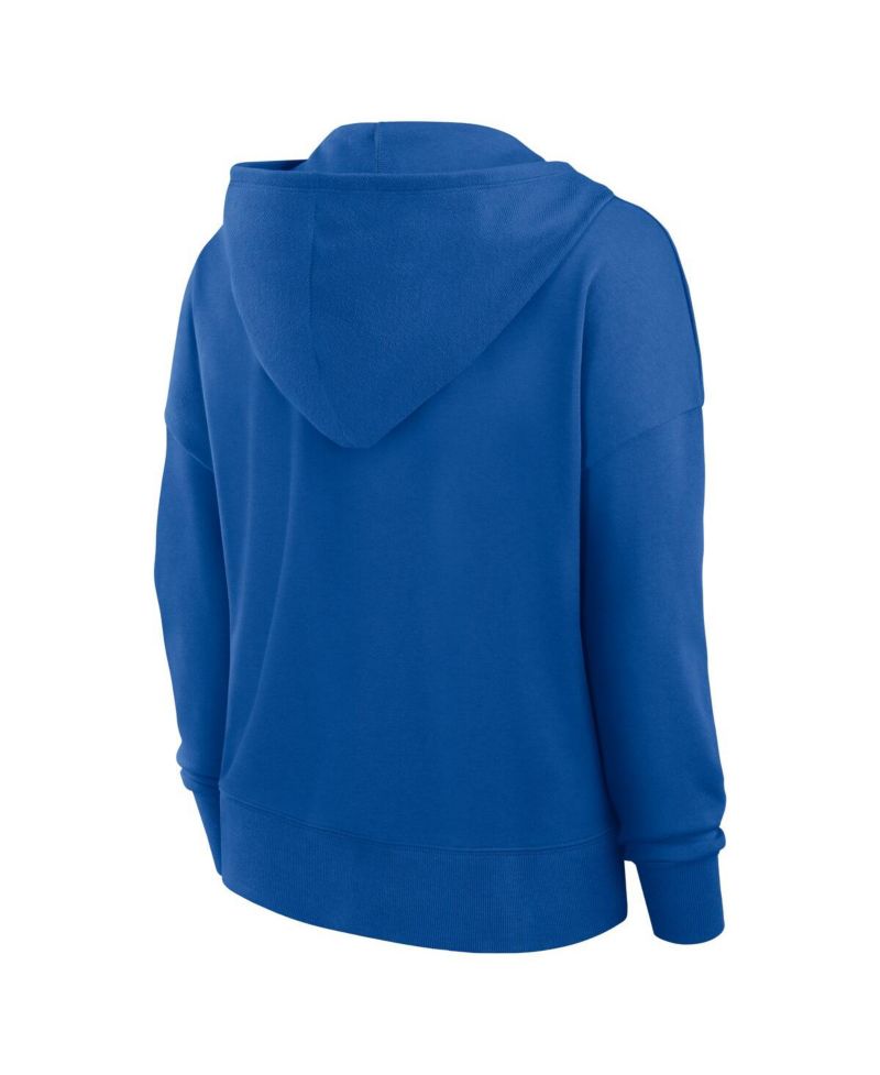 Women's Royal Dallas Cowboys Blitz Left Lace-Up Pullover Hoodie