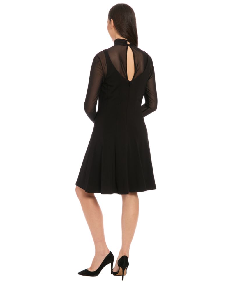 Women's Mock Neck Long-Sleeve Dress