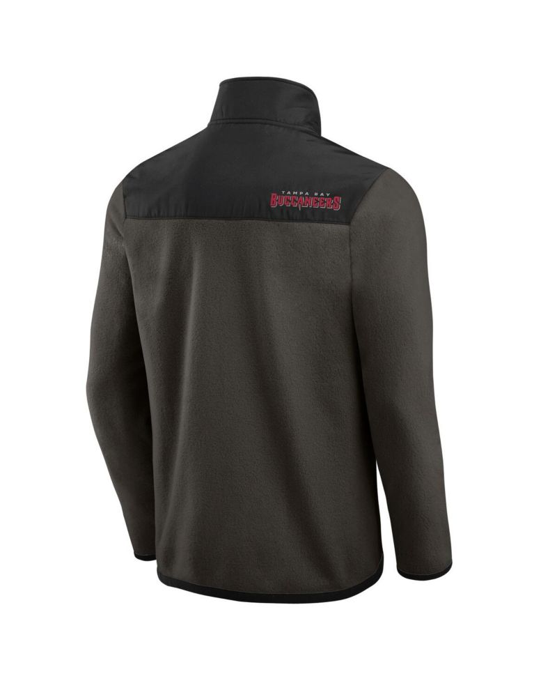 Men's Pewter Tampa Bay Buccaneers Color Block Polar Fleece Full-Zip Jacket