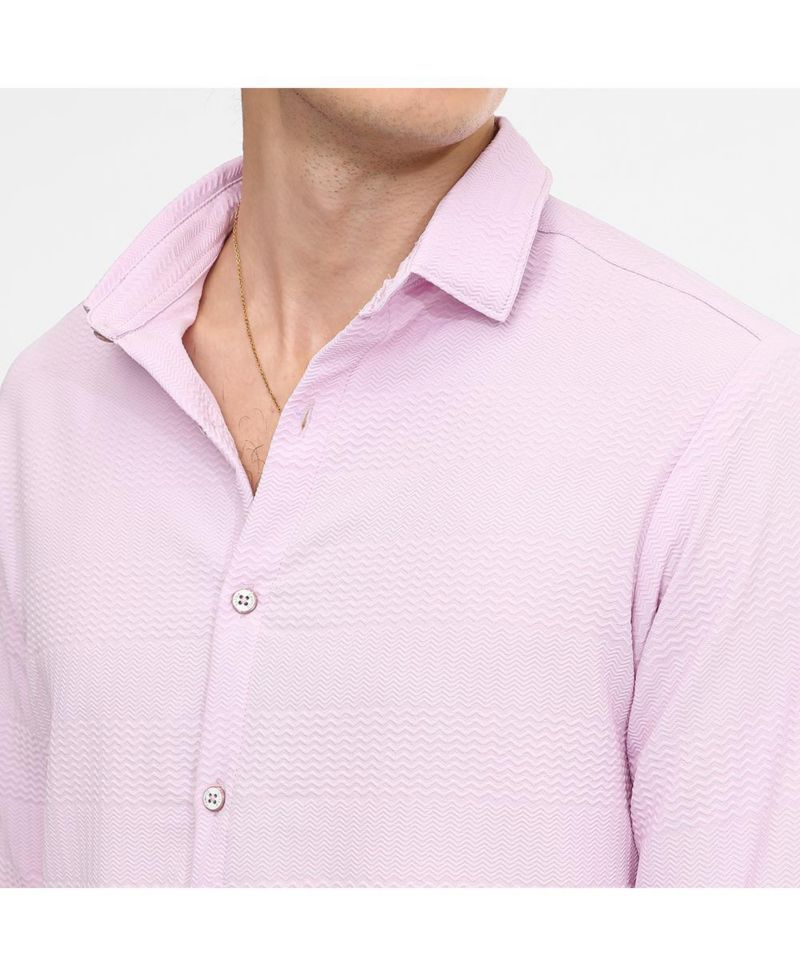 Men's Chevron-Textured Shirt