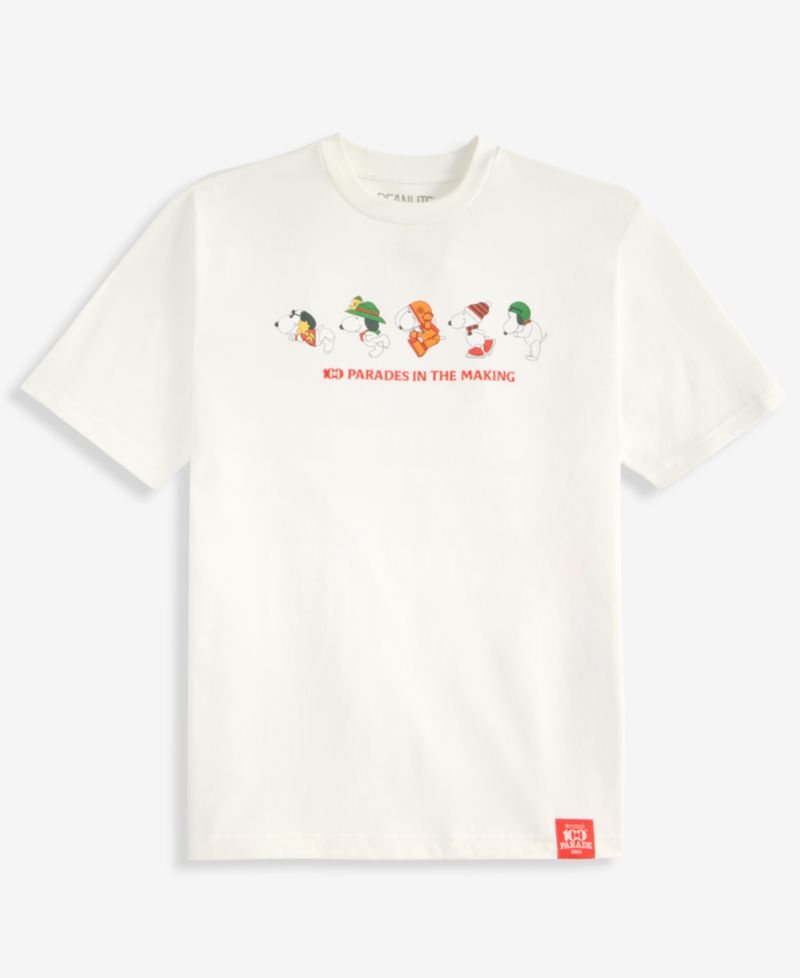 100th Thanksgiving Day Parade Adult Unisex Snoopy Balloons Through The Years T-Shirt