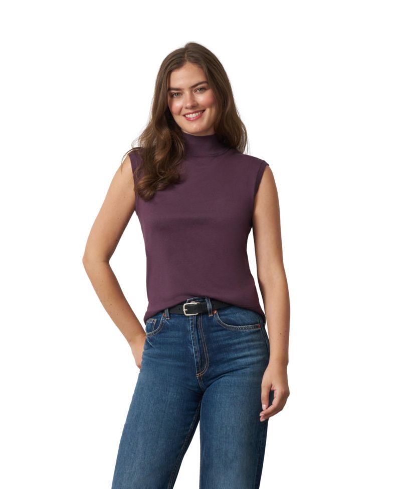 Women's Extended Shoulder Mock Neck Sweater