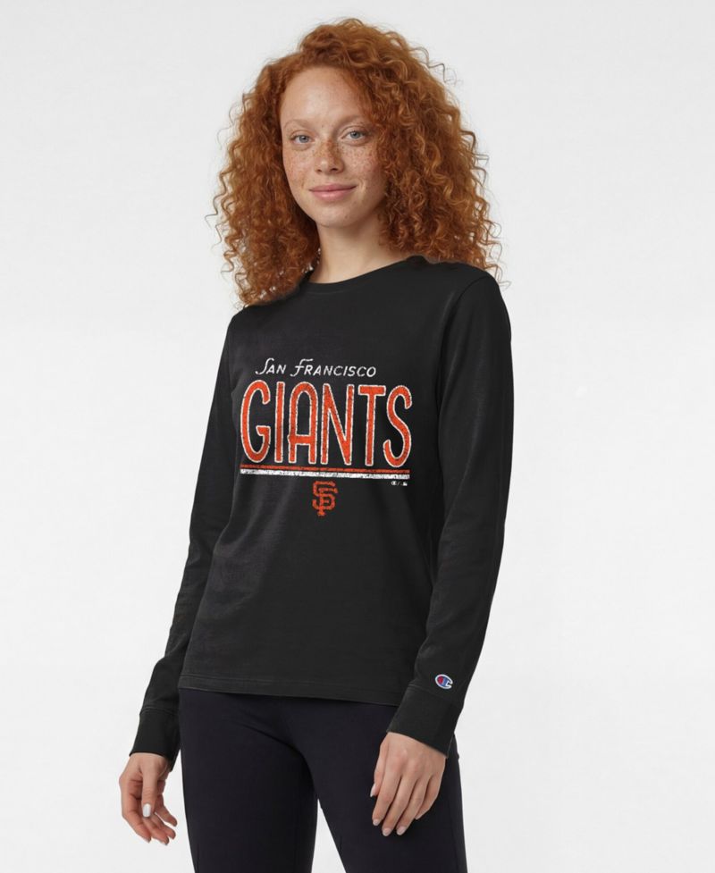 Women's San Francisco Giants Long-Sleeve Distressed T-Shirt